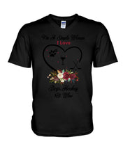 Load image into Gallery viewer, A Simple Woman Loves Dog Hockey And Wine Custom Design Guys V-Neck