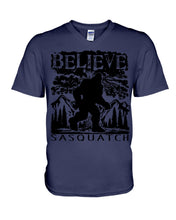 Load image into Gallery viewer, Bigfoot Believe Sasquatch Custom Design For Friends Guys V-Neck