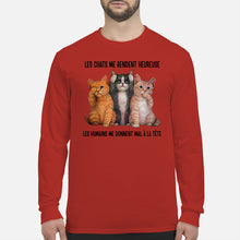 Load image into Gallery viewer, Cat Make Me Happy Gift For Cat Lovers Unisex Long Sleeve