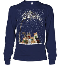 Load image into Gallery viewer, Cats Winter Tree Snowy Gifts Idea Unisex Long Sleeve