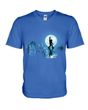 Load image into Gallery viewer, Bigfoot Guitar And Lake Meaningful Gifts For Bigfoot Lovers Guys V-Neck