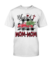 Load image into Gallery viewer, Blessed Mom-Mom Red Plaid Driving Car Custom Design Gifts Guys Tee
