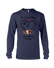 Load image into Gallery viewer, A Simple Woman Loves Dog Hockey And Wine Custom Design Unisex Long Sleeve