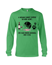 Load image into Gallery viewer, A Woman Cannot Survive On Wine Alone Gifts Unisex Long Sleeve
