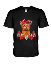 Load image into Gallery viewer, Abyssinian Bow Special Gift For Cat Lovers Guys V-Neck