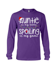 Load image into Gallery viewer, Auntie Is My Name - Spoiling Is My Game Unisex Long Sleeve