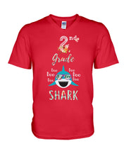 Load image into Gallery viewer, 2Nd Grade Doo Doo Shark Anniversary Gift Guys V-Neck