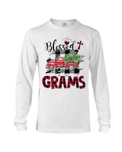 Load image into Gallery viewer, Blessed Grams Red Plaid Driving Car Custom Design Gifts Unisex Long Sleeve