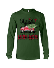 Load image into Gallery viewer, Blessed Mom-Mom Red Plaid Driving Car Custom Design Gifts Unisex Long Sleeve