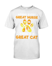 Load image into Gallery viewer, Behind Every Great Nurse There Is A Great Cat Custom Design Guys Tee