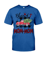 Load image into Gallery viewer, Blessed Mom-Mom Red Plaid Driving Car Custom Design Gifts Guys Tee