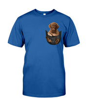 Load image into Gallery viewer, Chesapeake Bay Retriever In Pocket Personalized Name Gifts For Dog Lovers Guys Tee