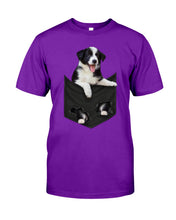 Load image into Gallery viewer, Border Collie In Pocket Personalized Name Gifts For Dog Lovers Guys Tee