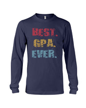 Load image into Gallery viewer, Best Gpa Ever Colorful Abstract Words Personalized Name Gifts Unisex Long Sleeve