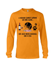 Load image into Gallery viewer, A Woman Cannot Survive On Wine Alone Gifts Unisex Long Sleeve