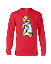 Load image into Gallery viewer, Bull I Love Mom Custom Design Gifts For Dog Lovers Unisex Long Sleeve