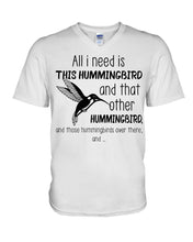 Load image into Gallery viewer, All I Need Is This Hummingbird Custom Design Guys V-Neck