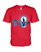 Load image into Gallery viewer, Bigfoot Guitar And Lake Meaningful Gifts For Bigfoot Lovers Guys V-Neck