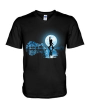 Load image into Gallery viewer, Bigfoot Guitar And Lake Meaningful Gifts For Bigfoot Lovers Guys V-Neck