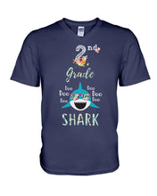 Load image into Gallery viewer, 2Nd Grade Doo Doo Shark Anniversary Gift Guys V-Neck