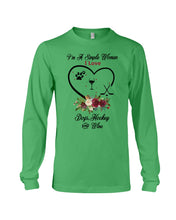 Load image into Gallery viewer, A Simple Woman Loves Dog Hockey And Wine Custom Design Unisex Long Sleeve