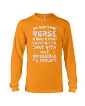 Load image into Gallery viewer, An Awesome Nurse Is Hard To Find Custom Design Unisex Long Sleeve