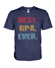 Load image into Gallery viewer, Best Gpa Ever Colorful Abstract Words Personalized Name Gifts Guys V-Neck