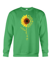 Load image into Gallery viewer, Be Here Tomorrow Sunflower Spina Bifida Awareness Sweatshirt
