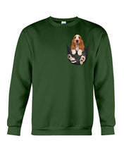 Load image into Gallery viewer, Basset Hound In Middle Pocket For Dog Lovers Sweatshirt
