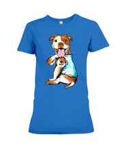 Load image into Gallery viewer, Bull I Love Mom Custom Design Gifts For Dog Lovers Ladies Tee
