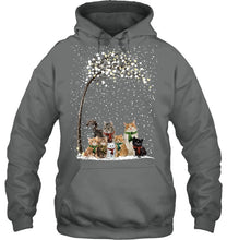 Load image into Gallery viewer, Cats Winter Tree Snowy Gifts Idea Hoodie
