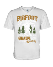 Load image into Gallery viewer, Bigfoot Grandma - Like A Regular Grandpa But Way More Squatchy Custom Design Guys V-Neck
