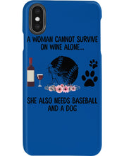 Load image into Gallery viewer, A Woman Cannot Survive On Wine Alone Gifts Phone case
