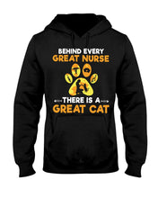 Load image into Gallery viewer, Behind Every Great Nurse There Is A Great Cat Custom Design Hoodie
