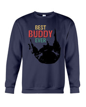 Load image into Gallery viewer, Best Buddy Ever Colorful Words Abstract Personalized Name Gifts Sweatshirt
