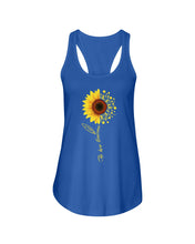 Load image into Gallery viewer, Be Here Tomorrow Sunflower Spina Bifida Awareness Ladies Flowy Tank
