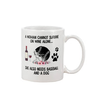 Load image into Gallery viewer, A Woman Cannot Survive On Wine Alone Gifts Mug
