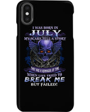 Load image into Gallery viewer, Born In July My Scars Tell A Story Phone case

