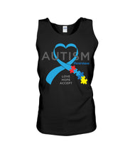 Load image into Gallery viewer, Autism Love Hope Accept Custom Design - World Autism Awareness Day Gift Unisex Tank Top
