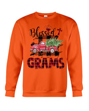 Load image into Gallery viewer, Blessed Grams Red Plaid Driving Car Custom Design Gifts Sweatshirt
