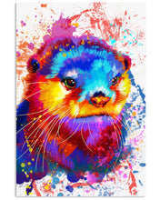Load image into Gallery viewer, Colorful Sea Otter Custom Design For Animal Lovers Vertical Poster
