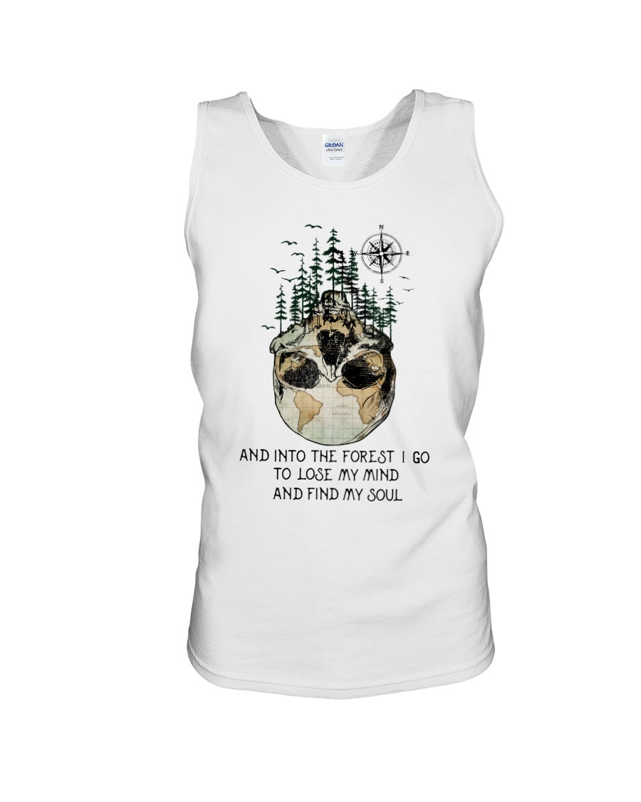 And Into The Forest I Go To Lose My Mind And Find My Soul Skull Unisex Tank Top