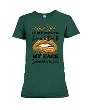 Load image into Gallery viewer, April Girl If My Mouth Doesn&#39;t Say It My Face Definitely Will Custom Design Ladies Tee
