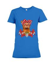 Load image into Gallery viewer, Abyssinian Bow Special Gift For Cat Lovers Ladies Tee
