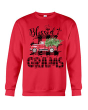 Load image into Gallery viewer, Blessed Grams Red Plaid Driving Car Custom Design Gifts Sweatshirt
