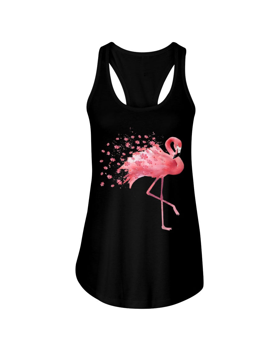 Autism Awareness- Autism Flamingo Custom Design Ladies Flowy Tank