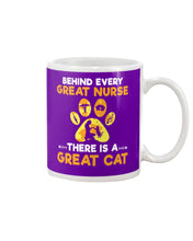 Load image into Gallery viewer, Behind Every Great Nurse There Is A Great Cat Custom Design Mug
