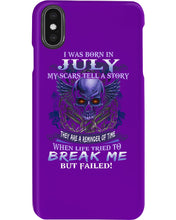 Load image into Gallery viewer, Born In July My Scars Tell A Story Phone case
