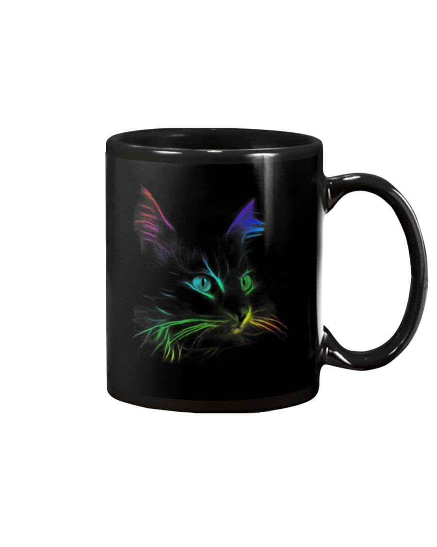 Colorful Cat Heart Custom Design Gift For Cat Lovers Mug
