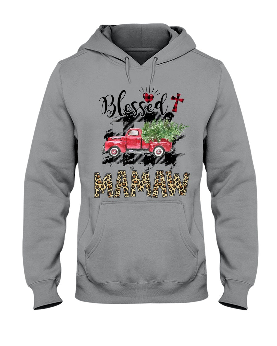 Blessed Mamaw Leopard Pattern Driving Car Custom Design Gifts Hoodie